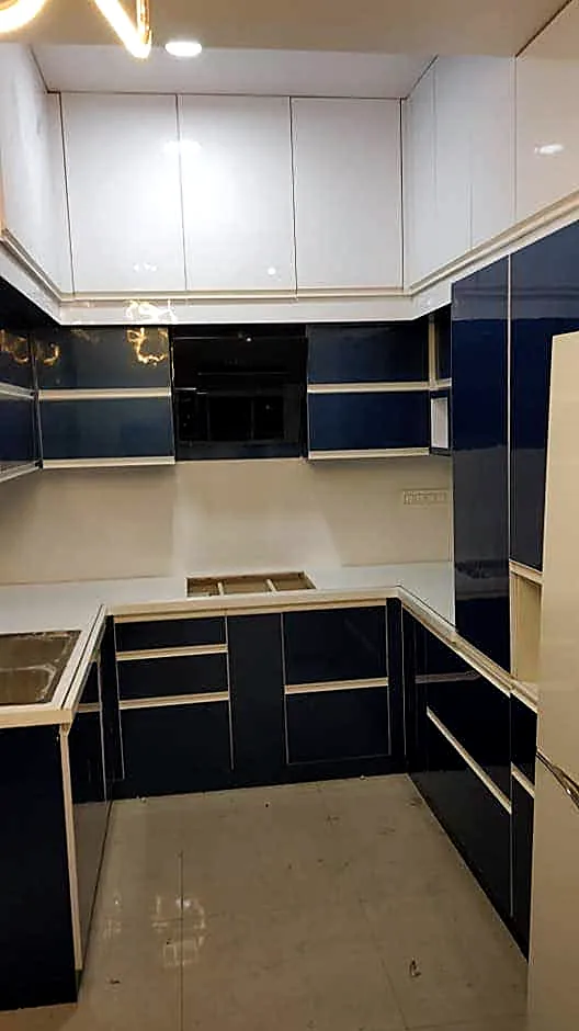 Navy Gloss Kitchen