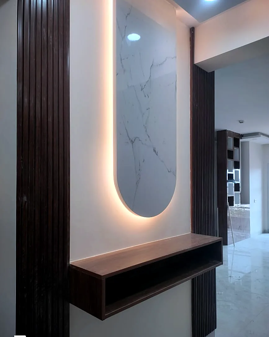 Lit Marble Console
